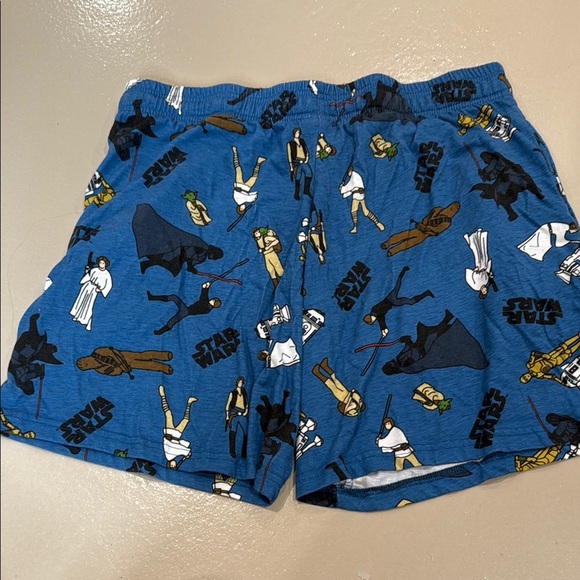 Star Wars Character Print Blue Shorts 32-36” waist Size L starwars - Picture 3 of 7